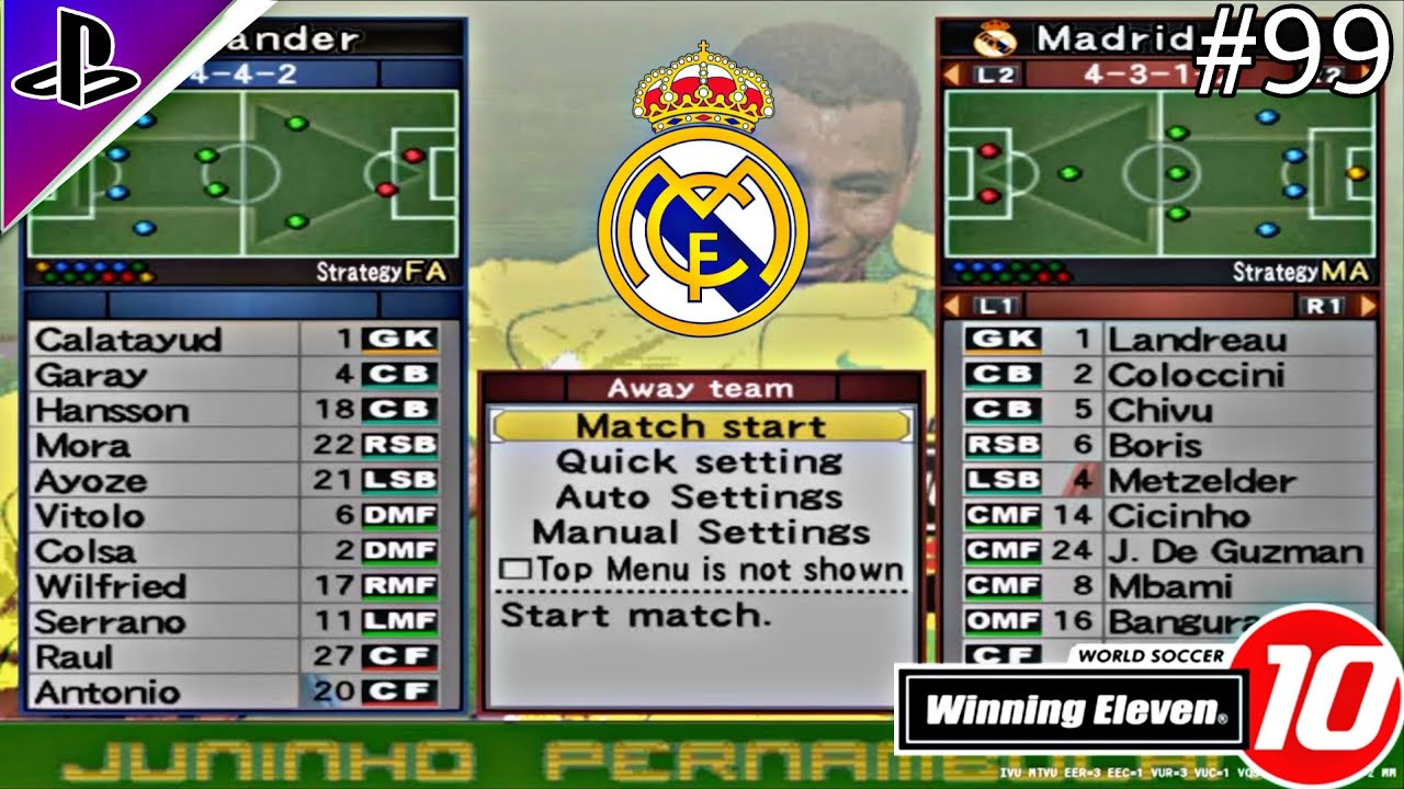 Winning Eleven 10 Real Madrid Master League - Santander Tak Berkutik Melawan Lapis 2 - Part 99