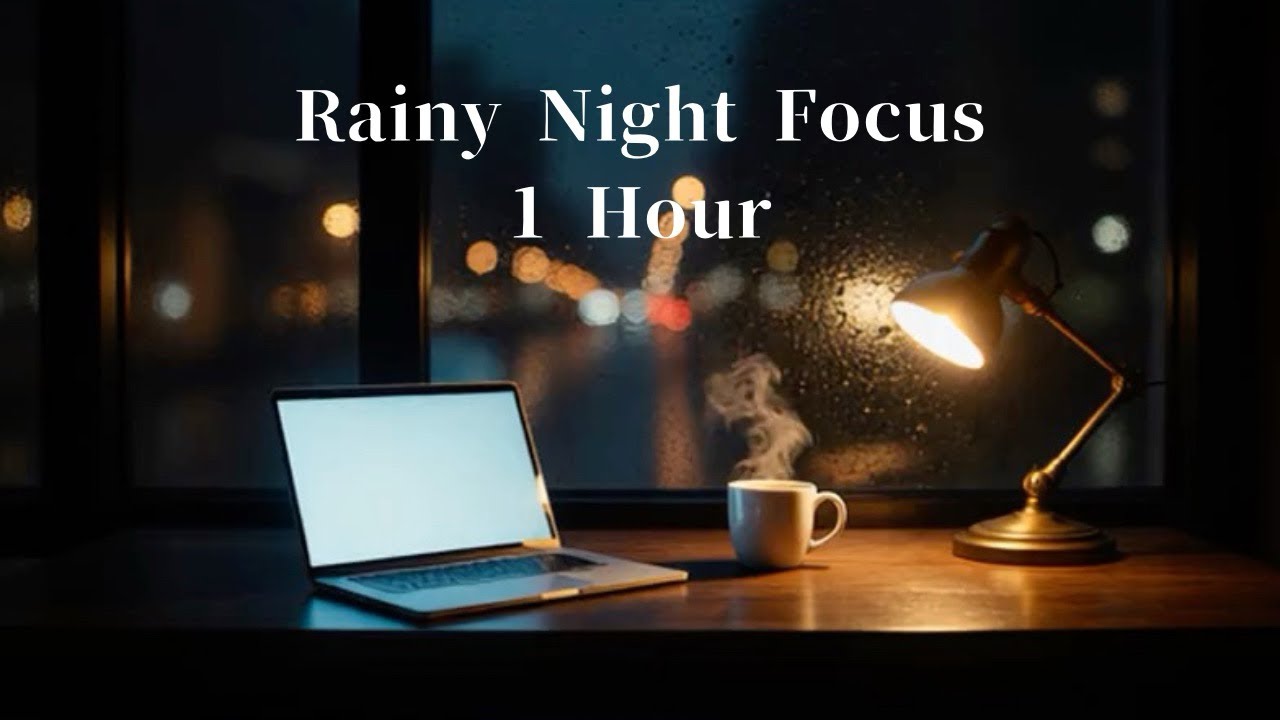 Rainy Night Focus – Deep Focus BGM for Coding & Productivity | 1 Hour