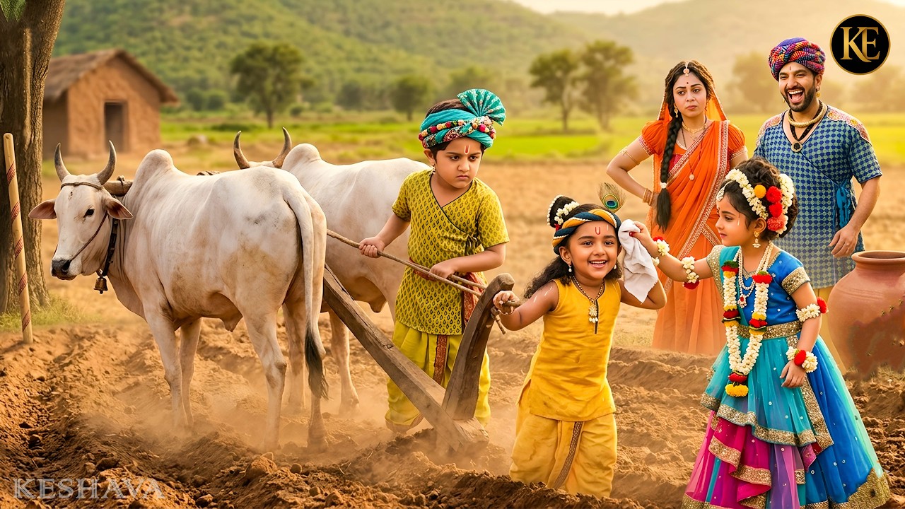राधा का सच्चा प्रेम! कन्हा का पसीना अपने पल्लू से पोंछ दिया || YMKN || यशोमती मईया के नंदलाला