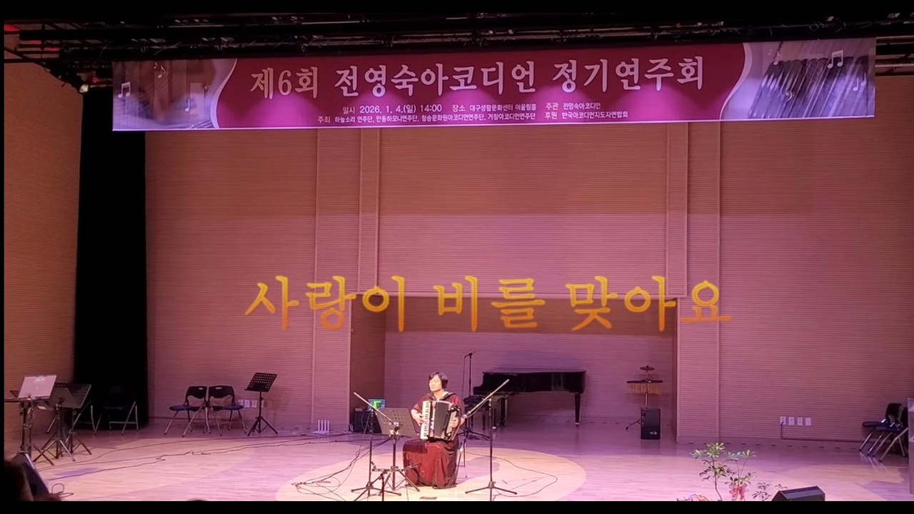 사랑이 비를 맞아요/ 아코디언연주 박옥순