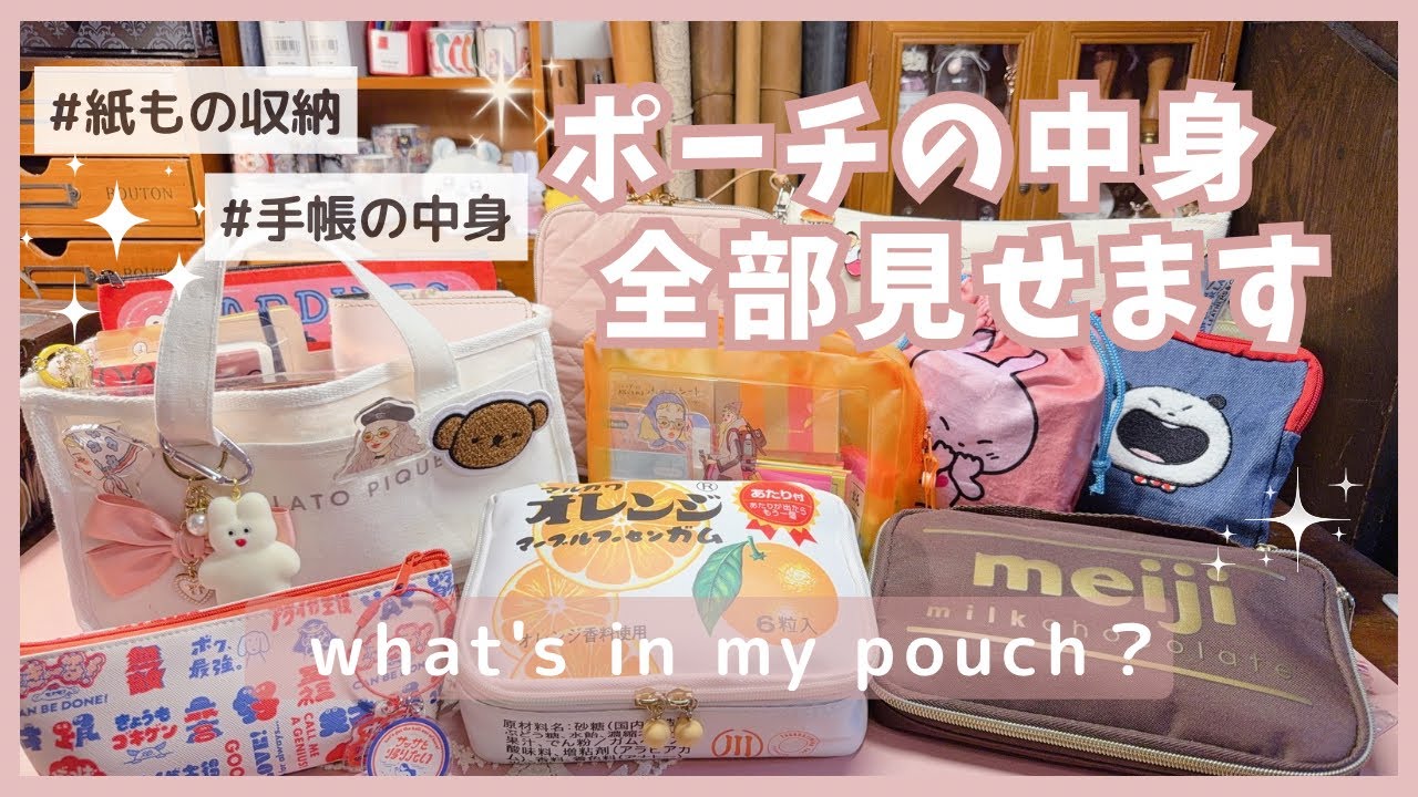 【紙もの収納】使ってる紙ものポーチの中身を紹介します♡ | シール帳やトラベラーズノートの中身もチラ見せ