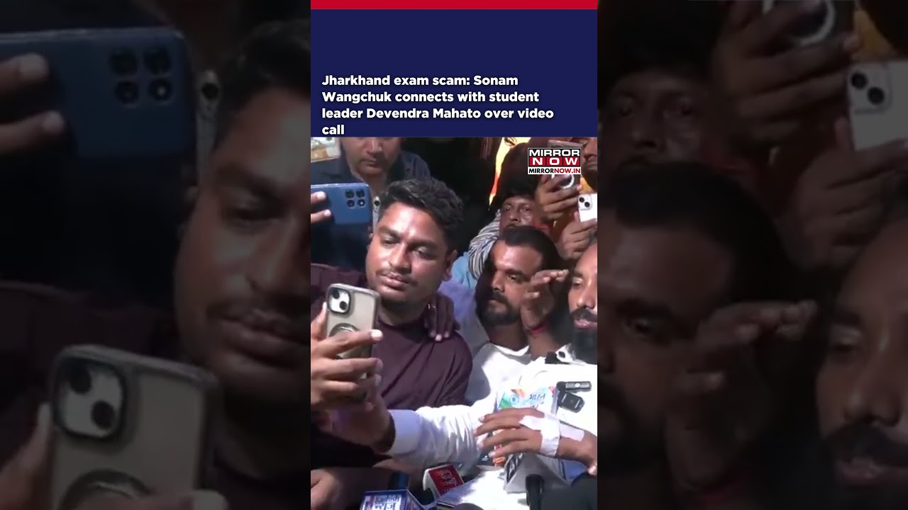 Jharkhand Exam Scam: Sonam Wangchuk Connects With Student Leader Devendra Mahato over VC #shorts