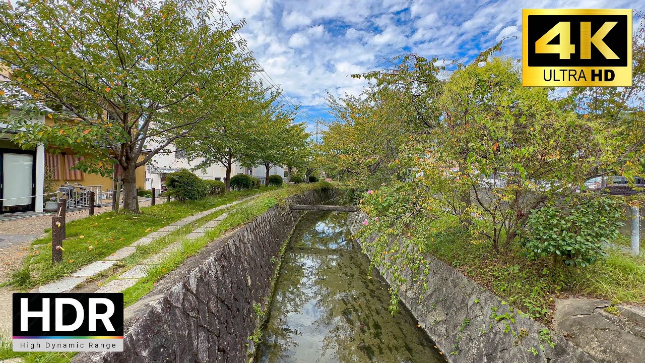 【4K HDR】Philosopher's Path with traditional Temples & Shrines（Kyoto, Japan）: 哲学の道