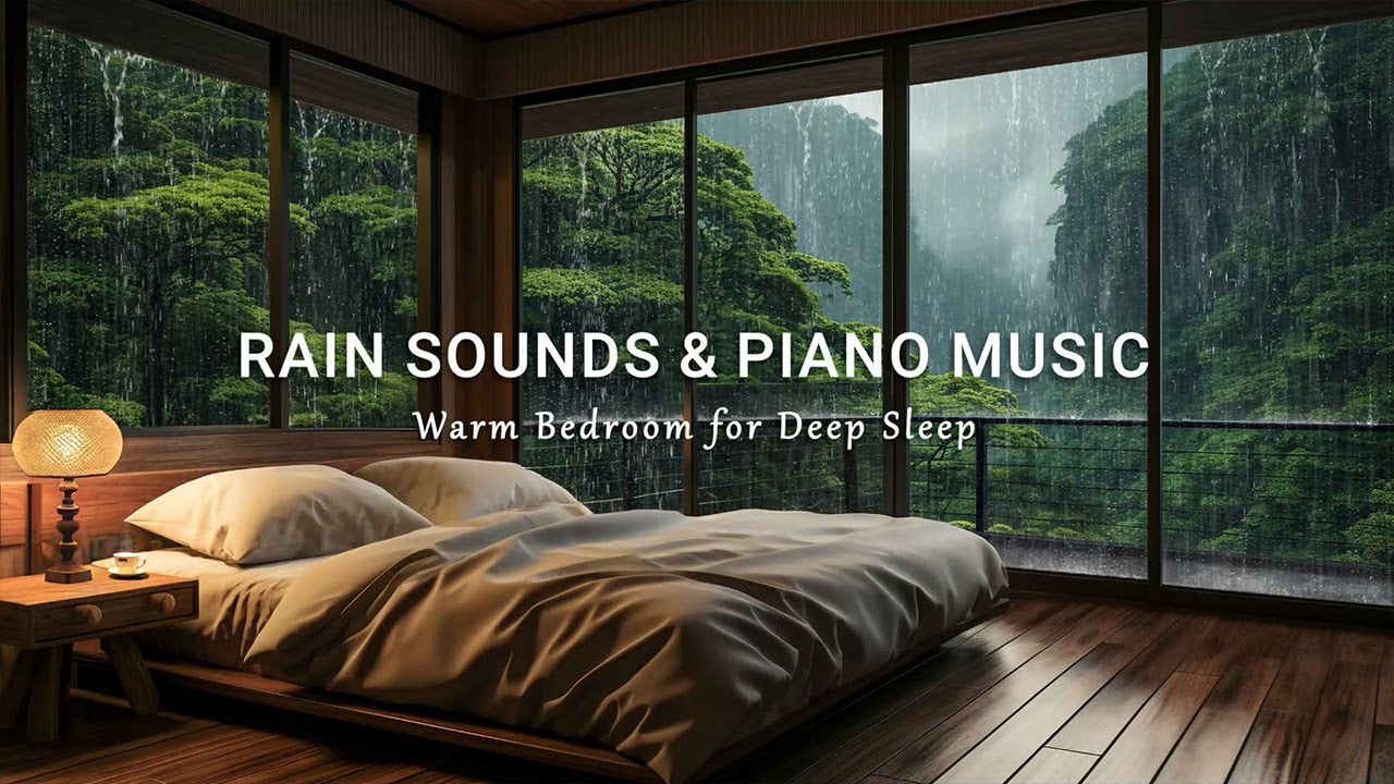 Fall Asleep Instantly - Relaxing Piano Music & Rain Sounds for Deep Sleep, Stress Relief, Anxiety