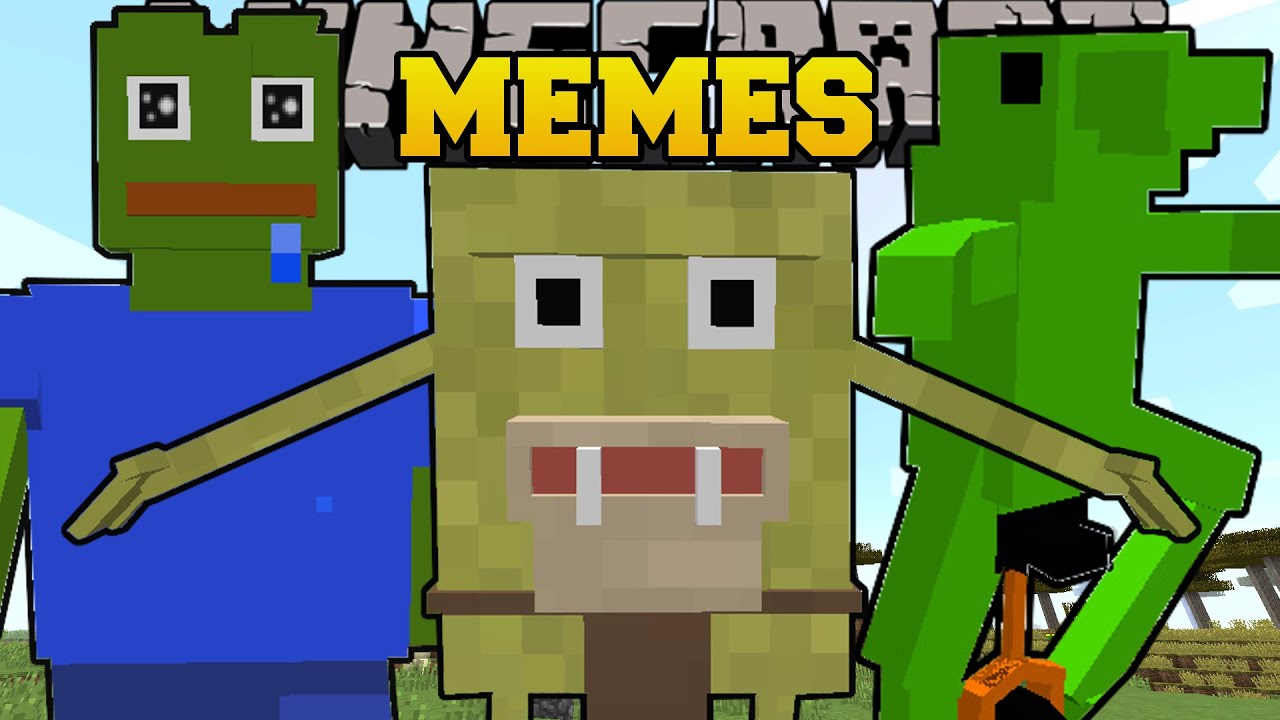 Minecraft: MEMES (DAT BOI, PEPE THE FROG, SPONGEGAR, MLG VIALLGER & MORE) Custom Command