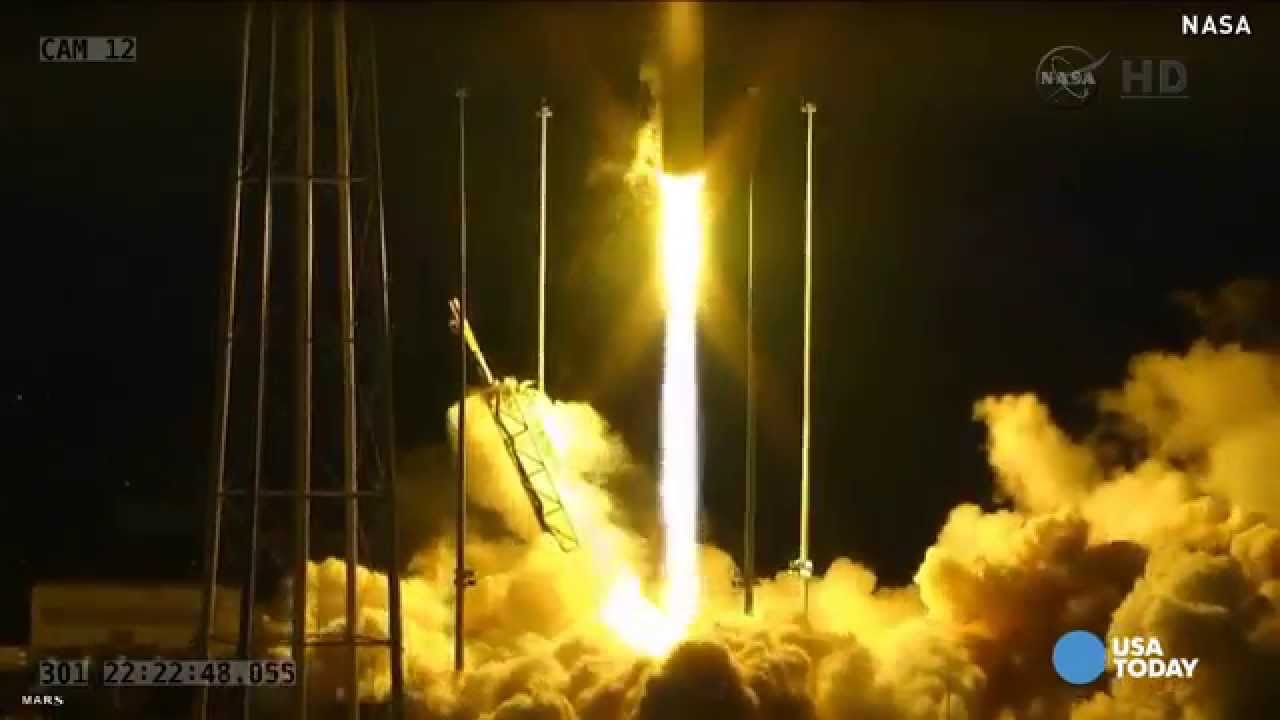 Antares rocket explodes during launch