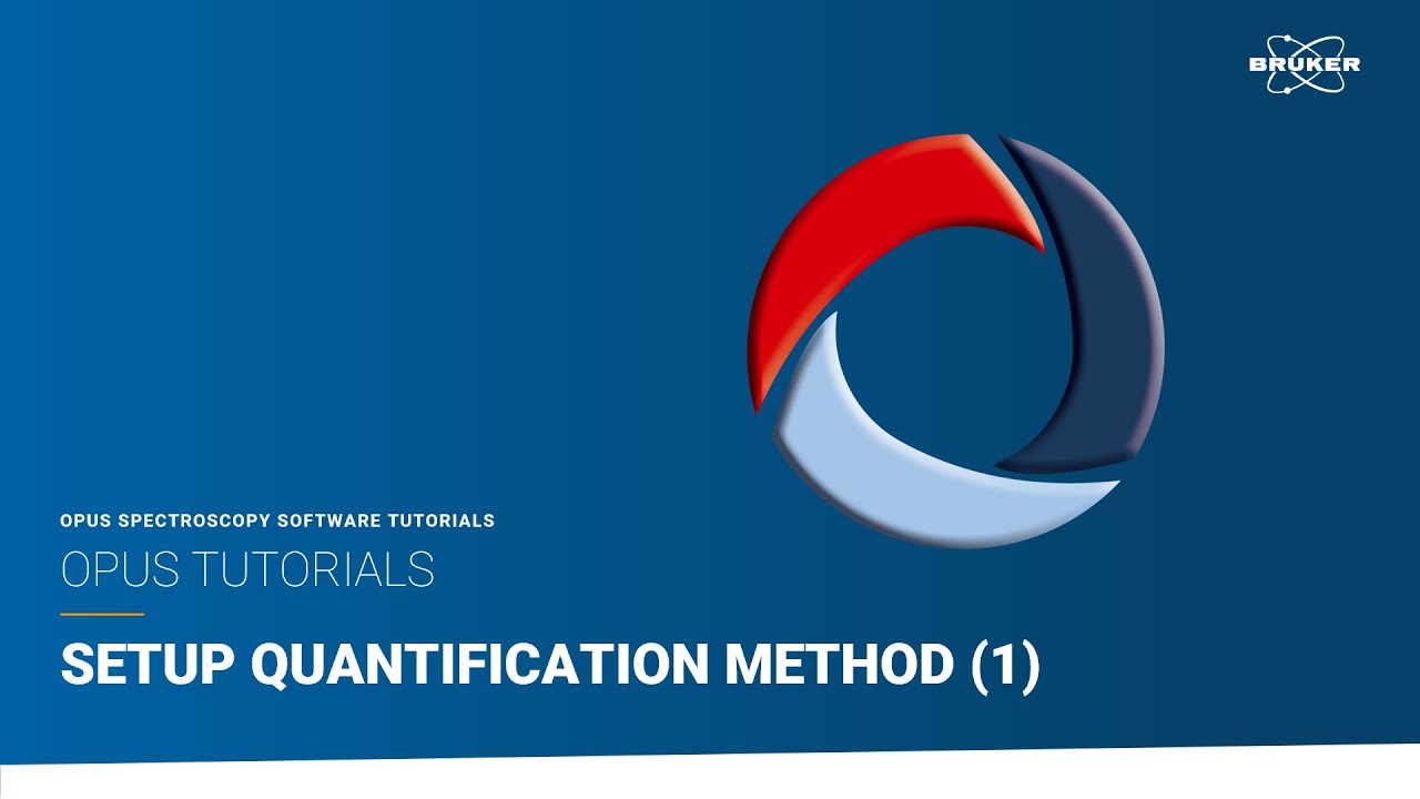 Quantification method setup | OPUS Tutorial | All-in-one Spectroscopic Software for Raman and FTIR