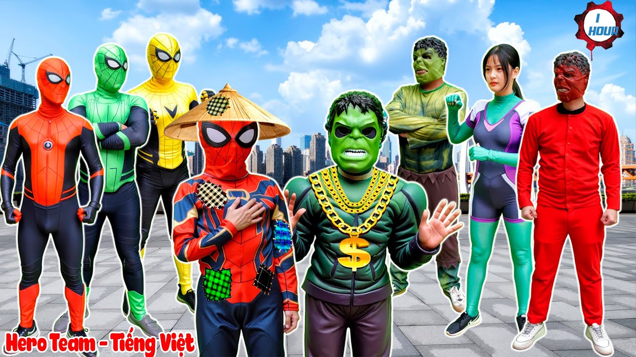 Cuộc Chiến Hài Hước: Siêu Nhân Nhện giúp Hulk Tìm Lại Bố Mẹ 🕷️Tổng hợp Video Siêu Anh Hùng TV