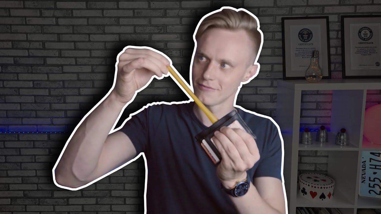 Kaip iš piniginės ištraukti šiaudelį? | Magijos pamoka #4