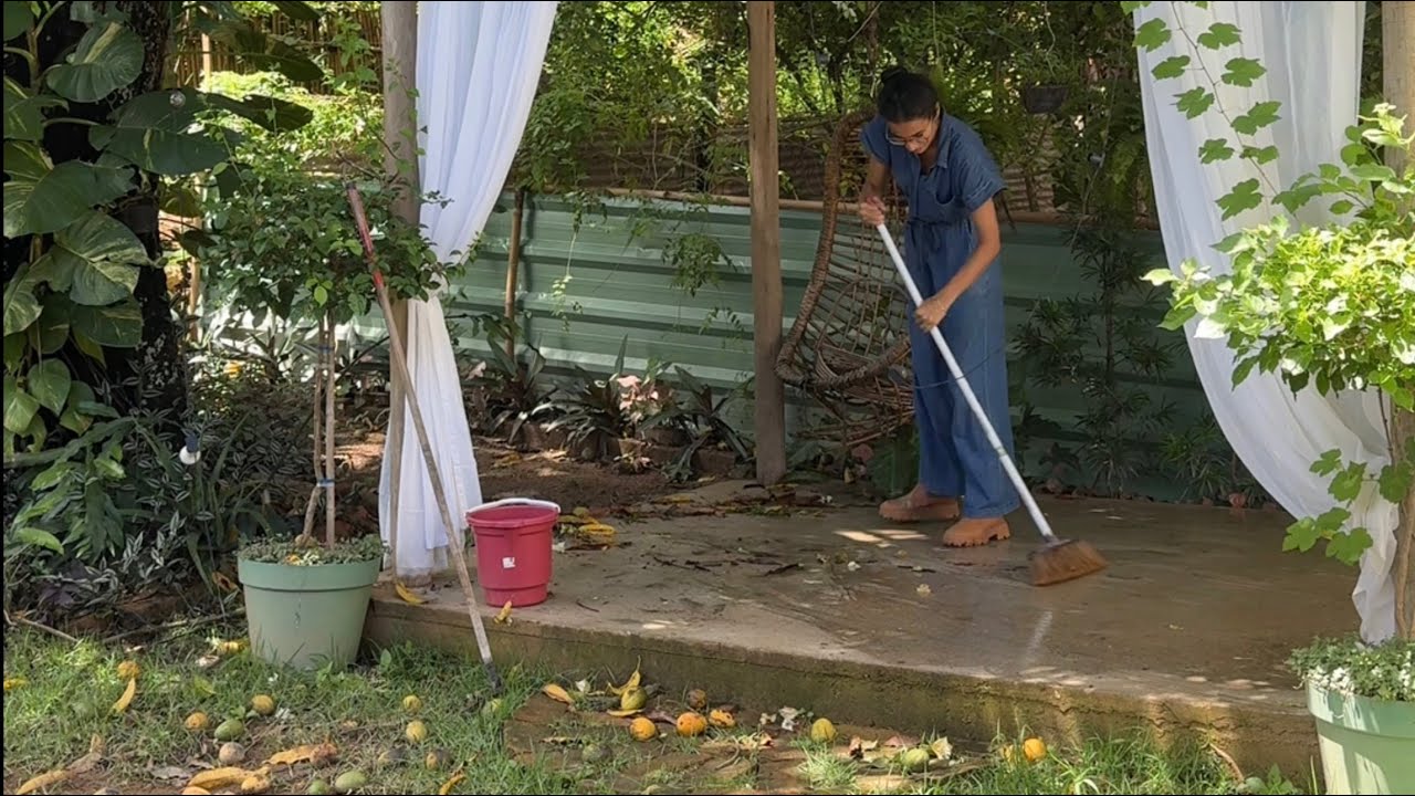 Faxina no quintal, começaram a chegar comprinhas do aniversário do Beni🍄 DIY 