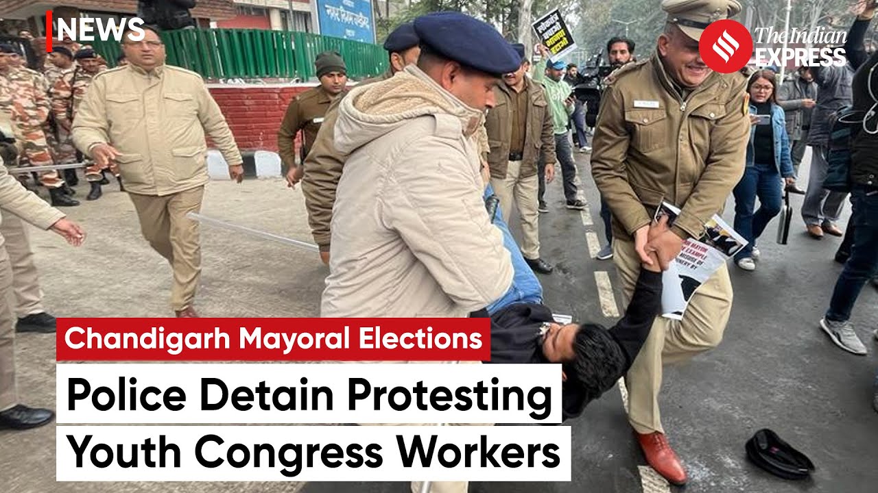 Police Detain Youth Congress Workers Protesting Over Chandigarh Mayor Election