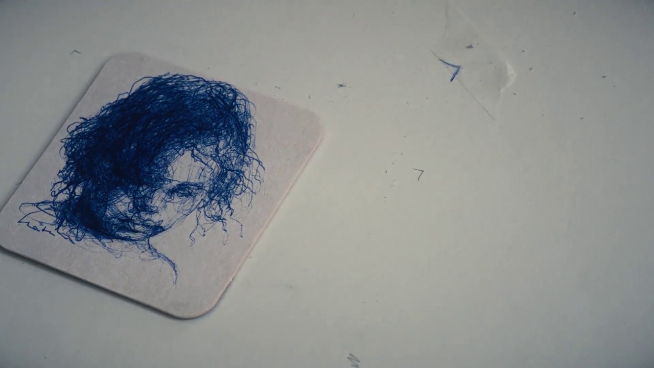 Dutch drawing on beer mat.