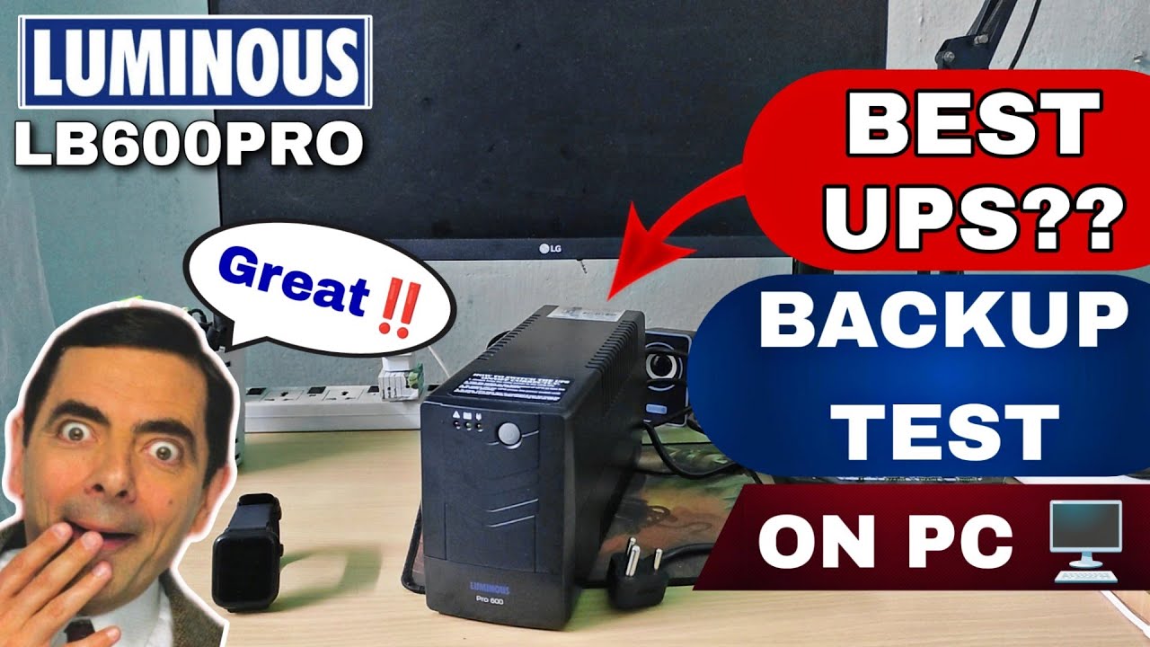 Luminous LB600PRO UPS Backup Test ✅ | Best 600VA UPS for Computer ⚡