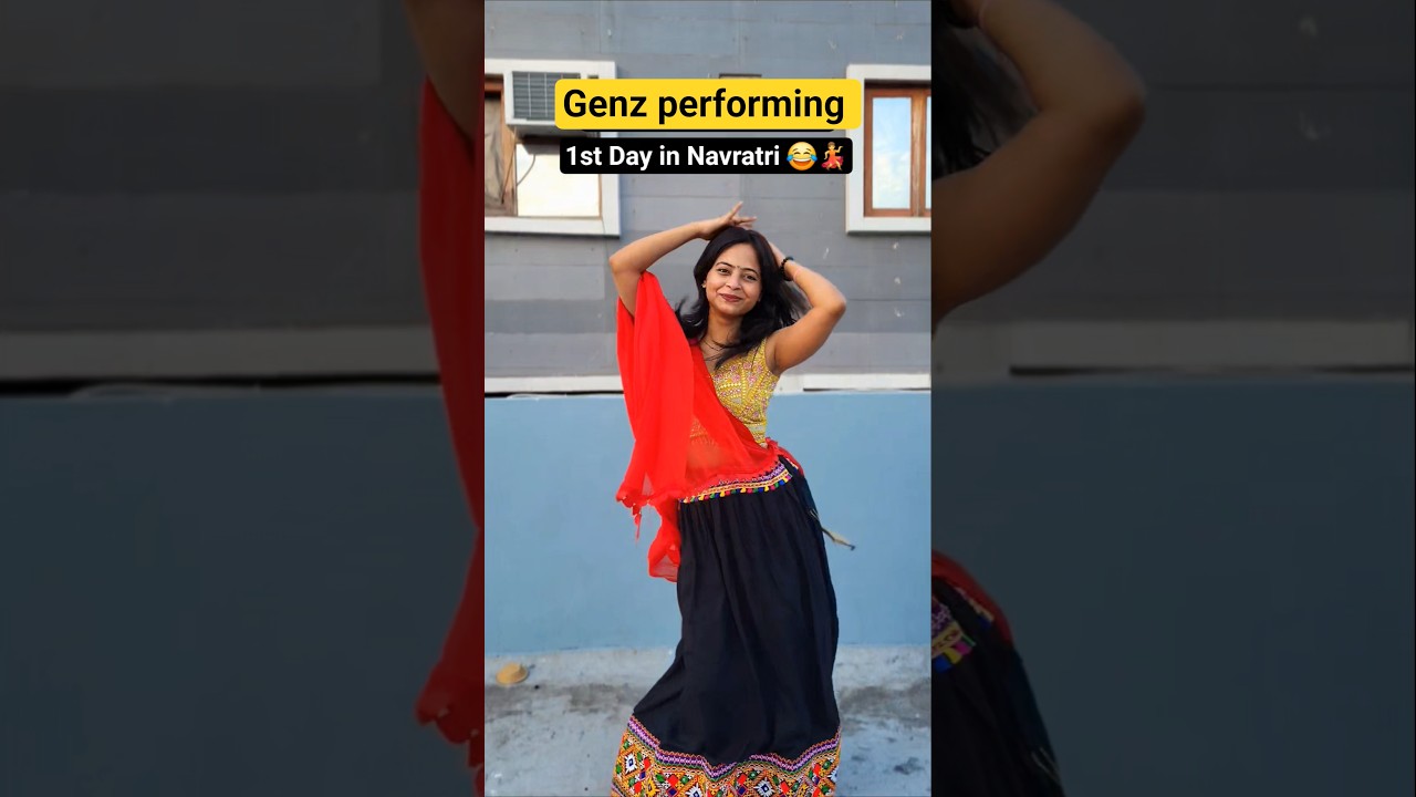 Genz Performing in Navratri 😂 #shorts #navratri #relatable #garba #genz
