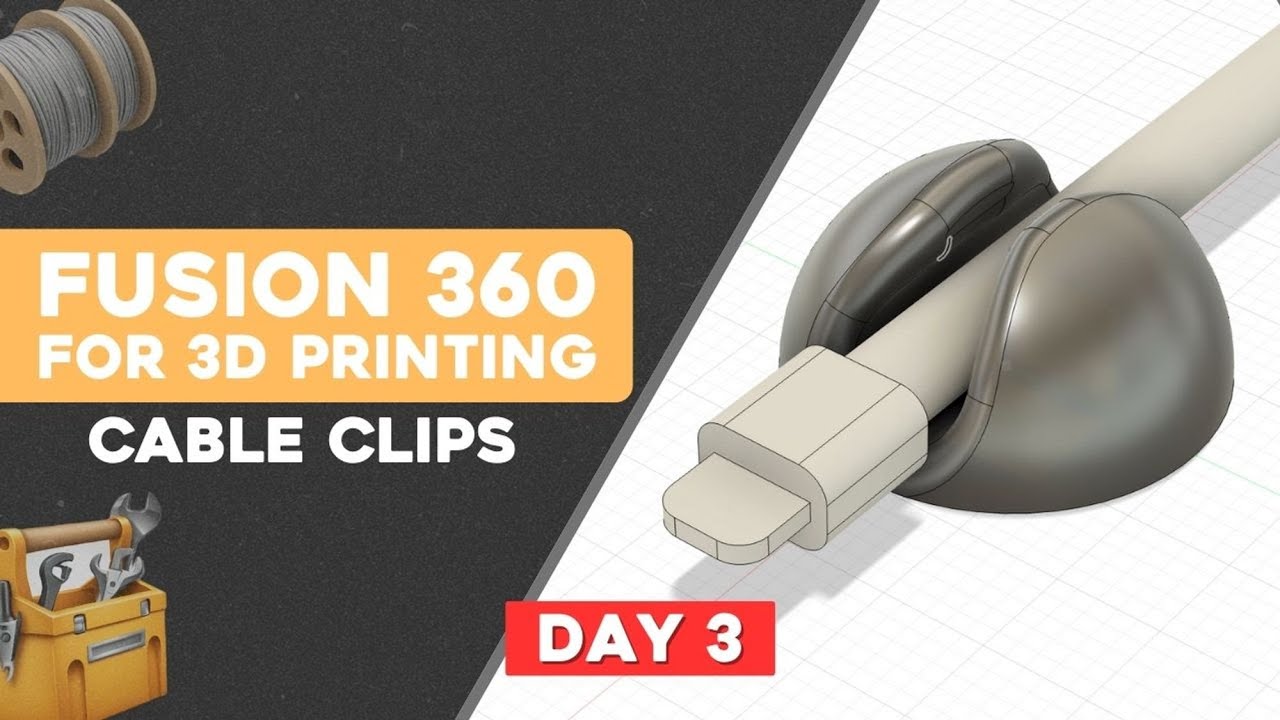 День 3: Изучаем Fusion 360 для 3D-печати | Органайзер для кабельных зажимов