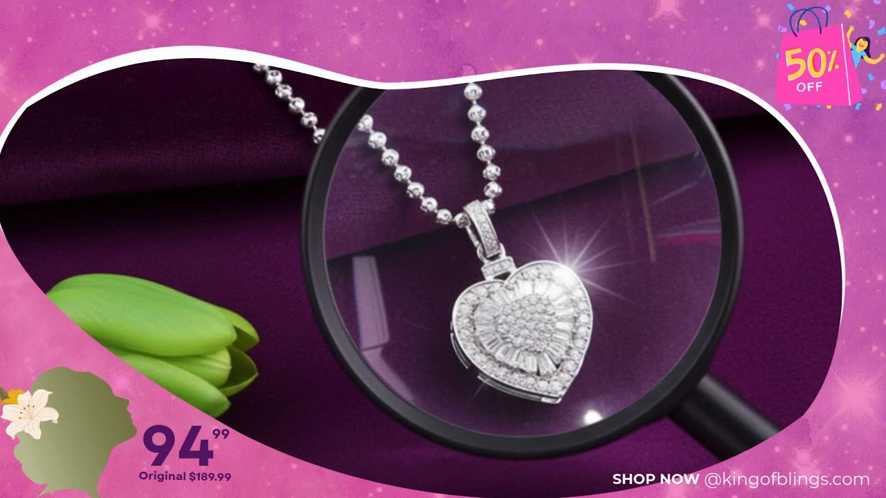 💖 Celebrate Women's Day with 50% OFF on Stunning Heart Pendants! ✨ #WomensDay #KingOfBling