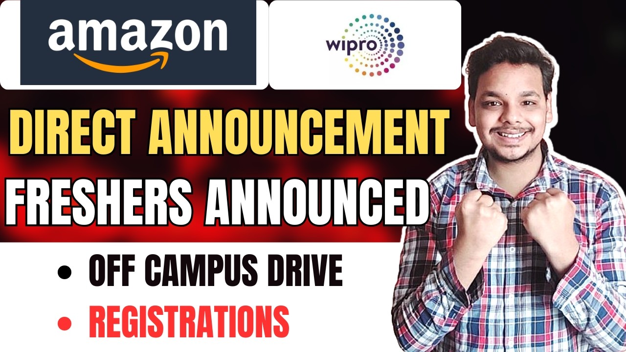 Amazon Finally SDE-1 Biggest Hiring Drive | Wipro Direct Hiring Freshers | Off Campus Drives