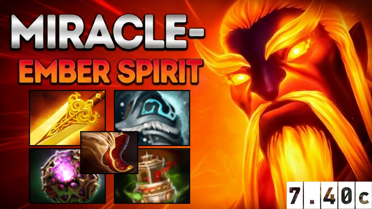 MIRACLE- НА ЭМБЕРЕ В ОГНЕ 🔥 РАЗНОС МИДА В ПАТЧЕ 7.40c!