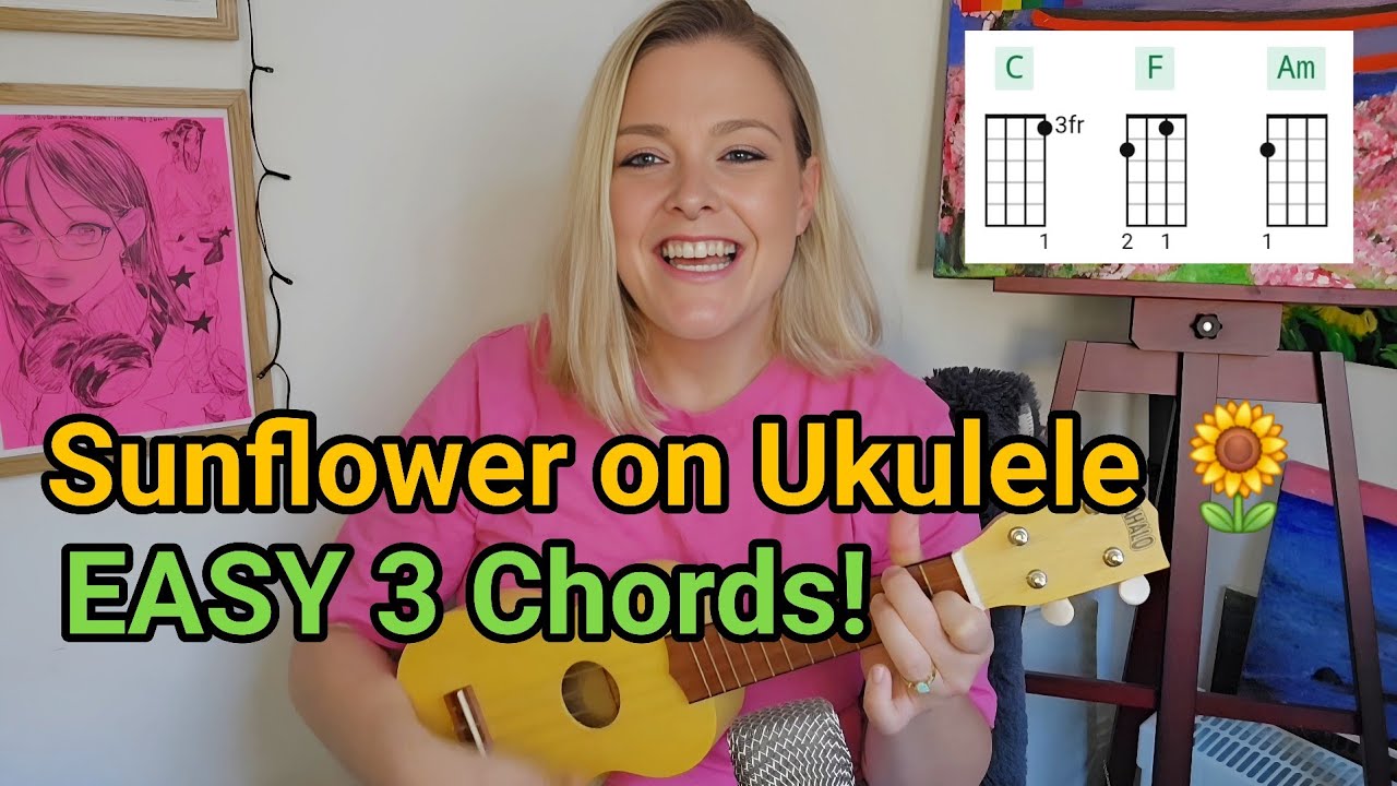 Lär dig spela “Sunflower” (Post Malone) på ukulele – superenkelt för nybörjare!