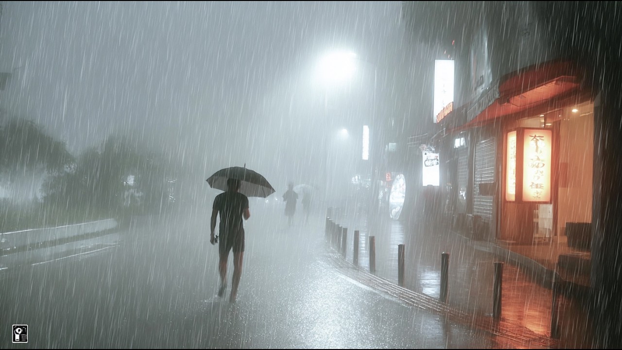 When the Pockets Run Dry, I Walk in the Rain. Relaxing Sound for Sleep Meditation. White Noise.