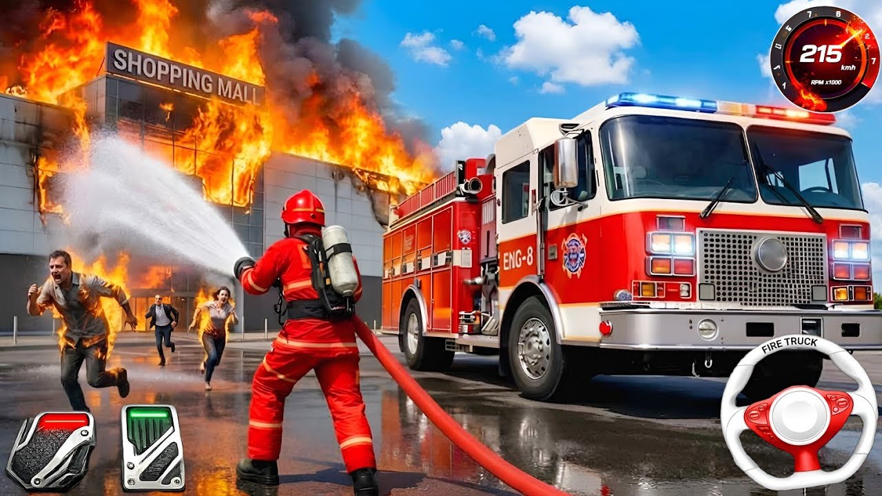 FireFighter Truck Rescue Simulator 3D - US Emergency 911 Ambulance Driving - Android GamePlay