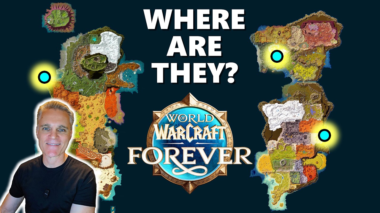 Где на классической карте расположены новые зоны WoW Forever