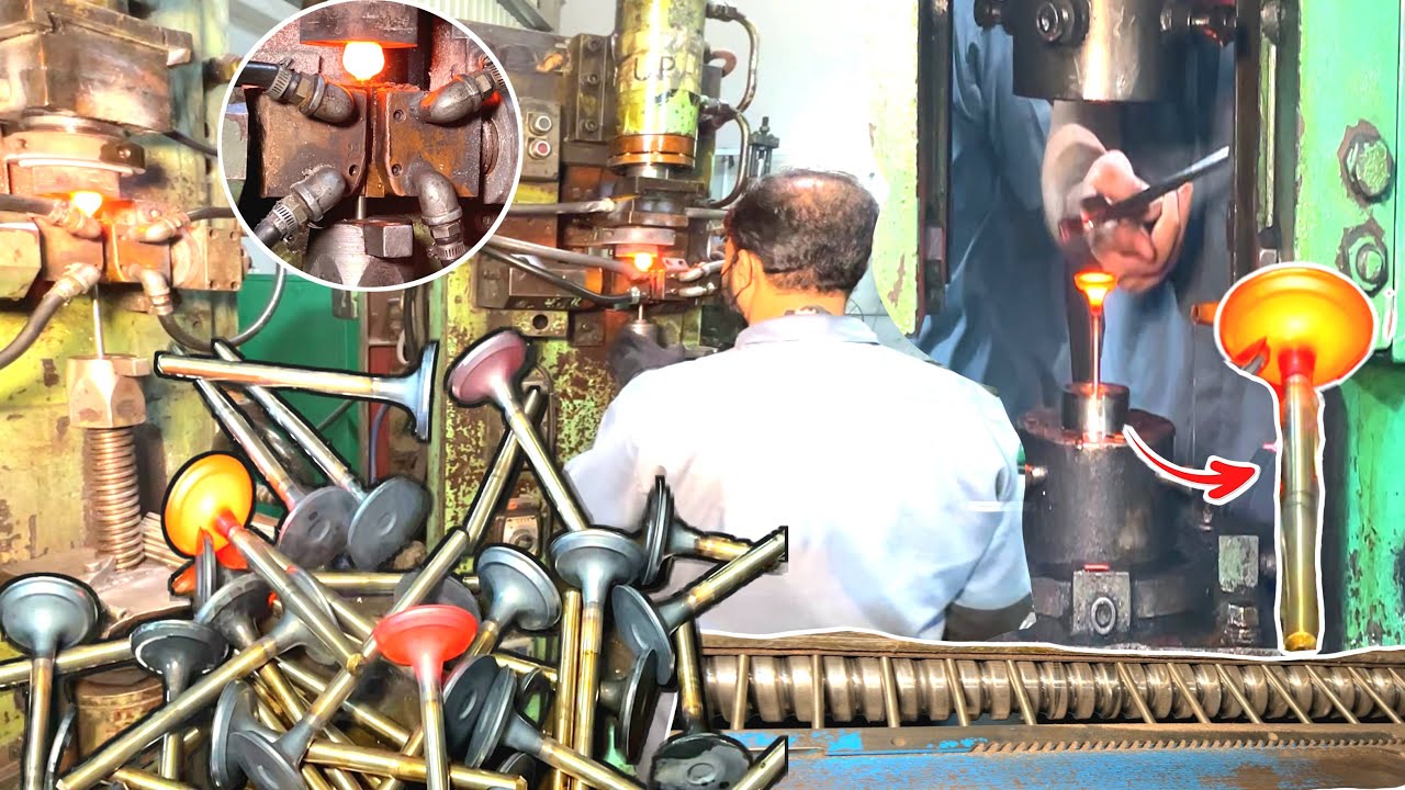 How engine valve are made from steel wire in Pakistan First number of good Quality  of valve samba