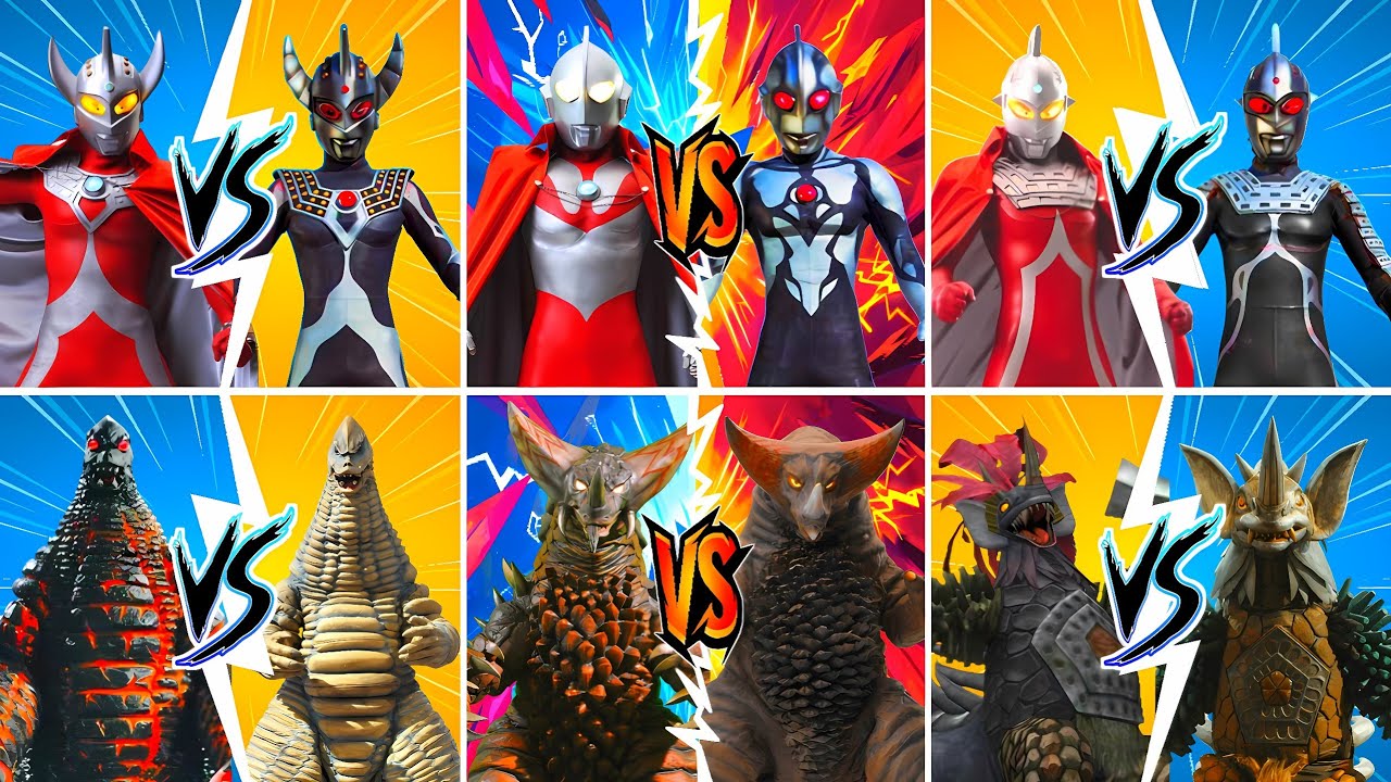 ウルトラマン VS CHAOSROID U, ULTRAMAN TARO VS CHAOSROID T, ULTRASEVEN VS CHAOSROID S #ウルトラマン #怪獣 #ultraman