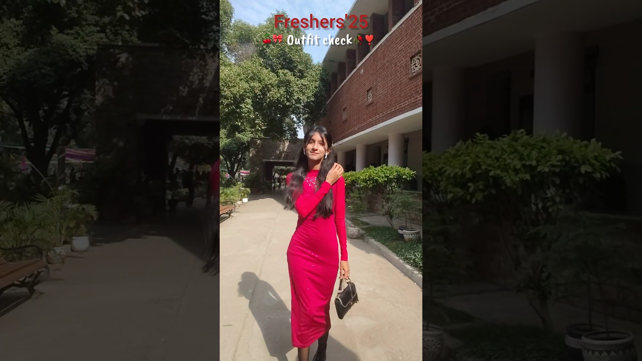 Fit check ✅ #freshers #du #college #srcc #northcampus #fashion #western #ootd #outfit #trending