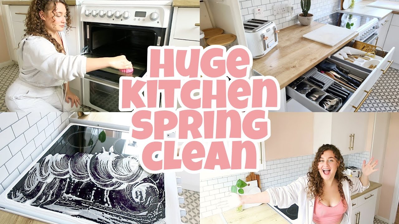 HUGE KITCHEN DEEP CLEAN! SPRING CLEANING 2022 -  All day cleaning & organising!