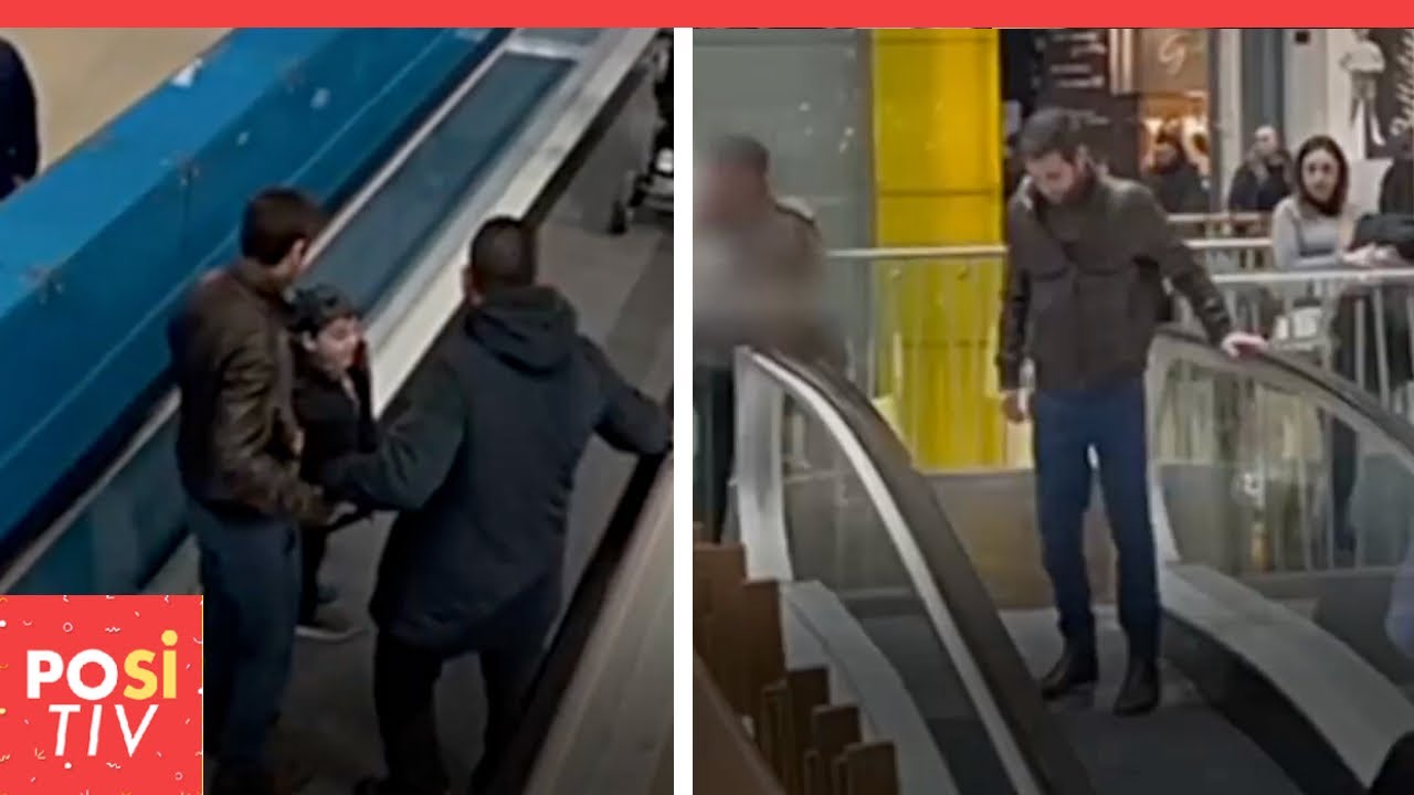 Er tat so, als ob er Angst vor Rolltreppen hätt und erhielt unerwartete Hilfe