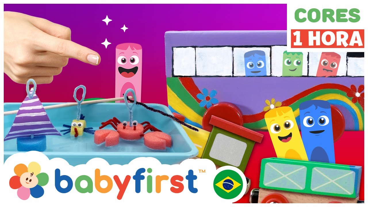 Aprenda Cores de Forma Divertida com a Turma das Cores | Jogos e músicas | 1 Hora | BabyFirst Brasil