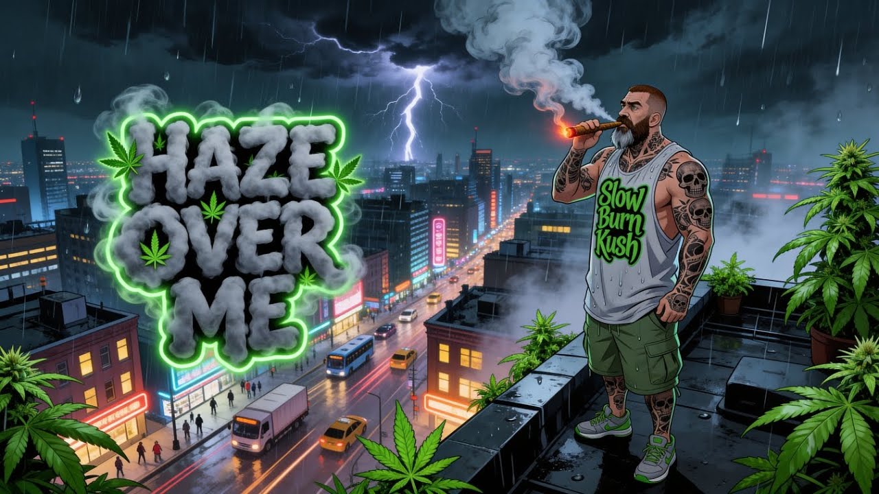 🔥 HAZE OVER ME &ndash; SlowBurnKush | Late Night 420 Stoner Dark Country Blues Music 🌫️🖤