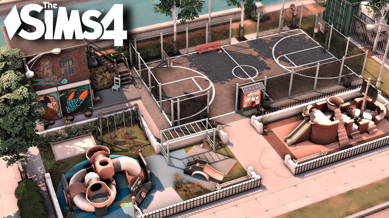 Willow Creek Community Space | Park | No CC | The sims 4 | Stop motion Speed build