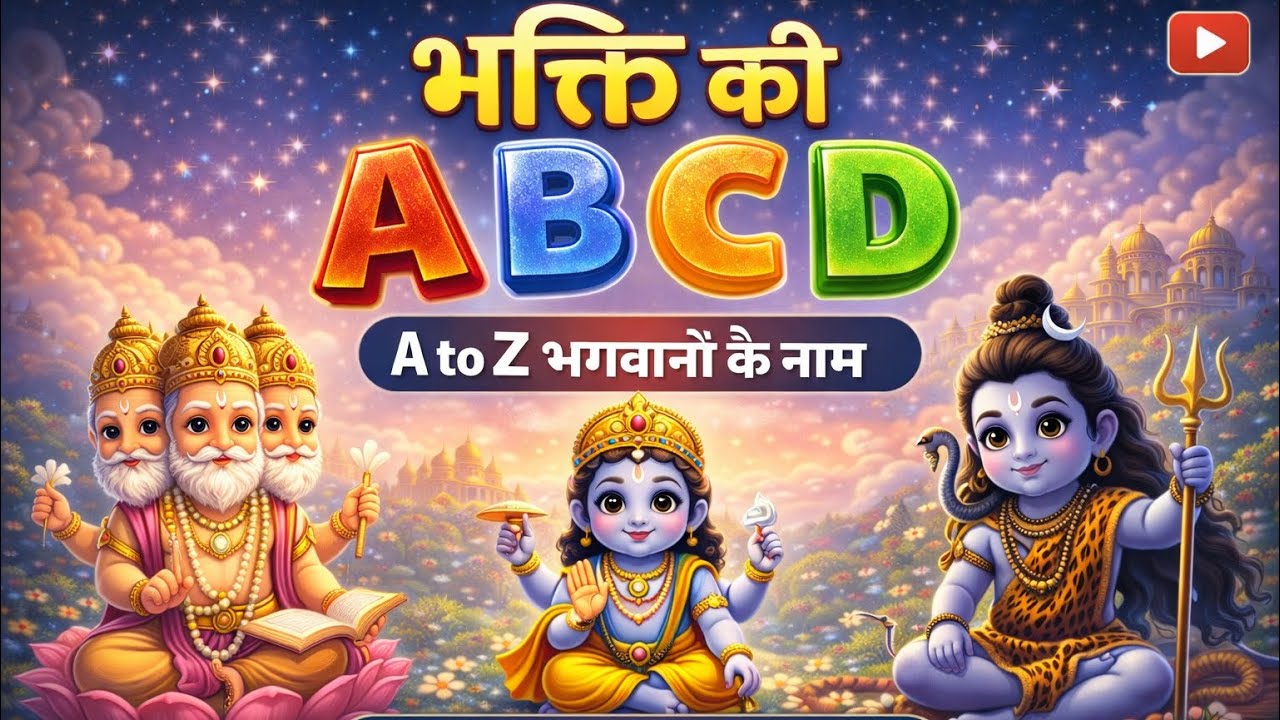 भक्ति की ABCD | A to Z भगवानों के नाम | बच्चों के लिए भक्ति गीत | Hindi Kids Bhajan