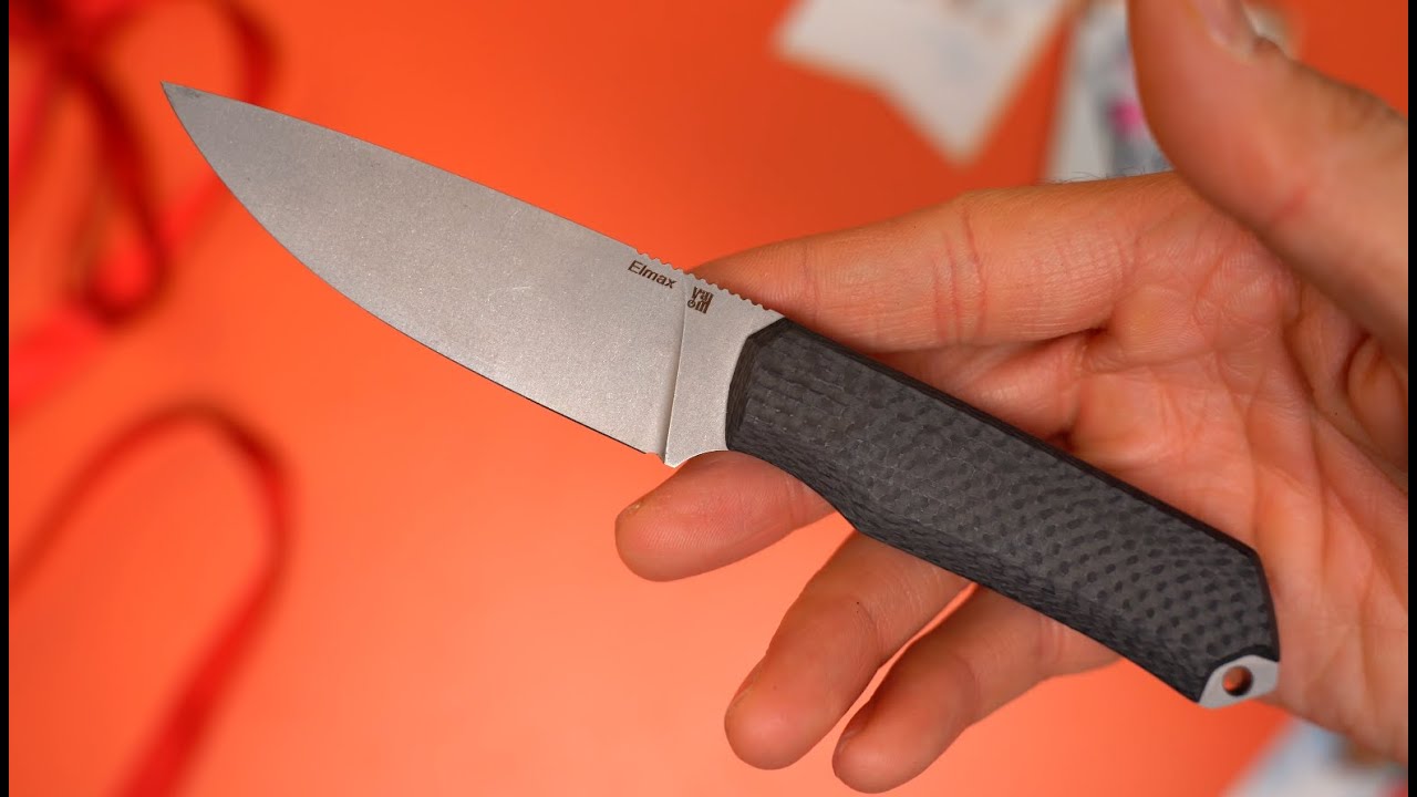 Нож Городской ЦМ сталь Elmax рукоять Carbon Fiber (Ульданов Д.Ф.)