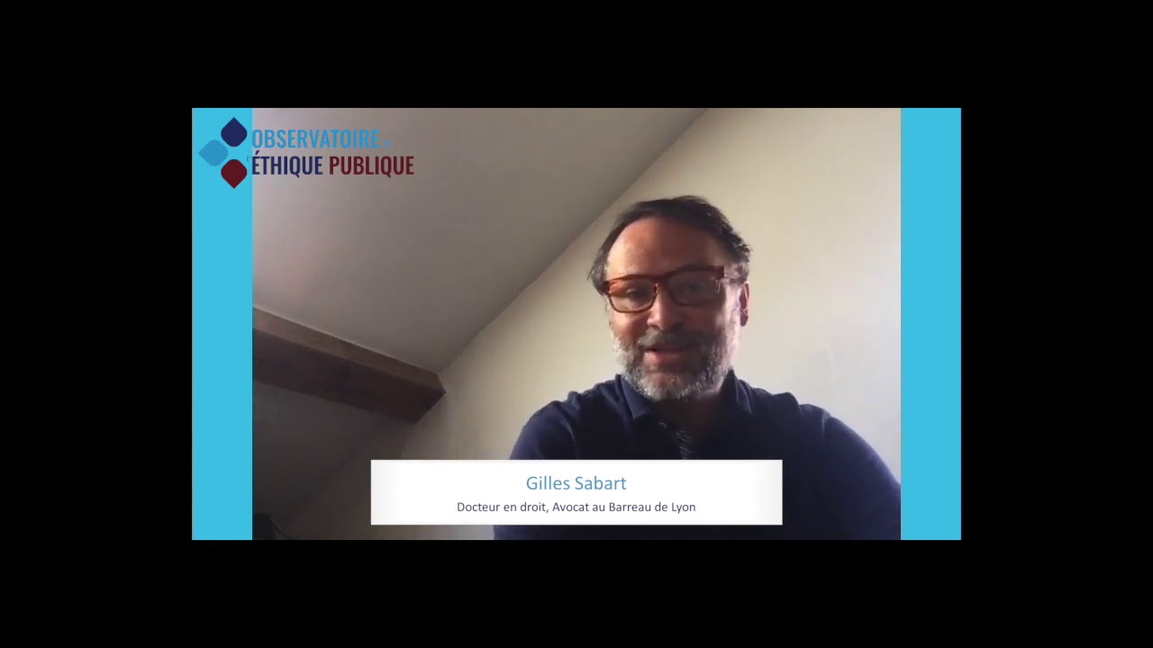 Ethique et crise : quelle place du droit ? - G. Sabart