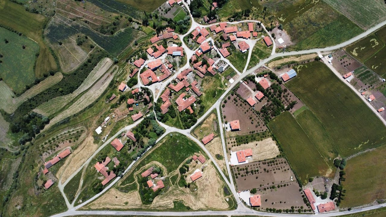Çorum Merkez Hacımusa Köyü 4K Dron Havadan Çekim 2023