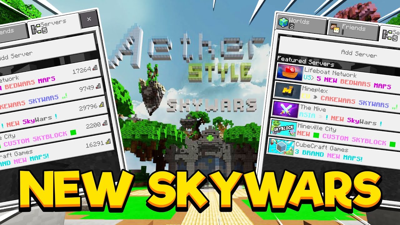 NEW SKYWARS SERVER FOR MCPE! (Minecraft Bedrock Edition)