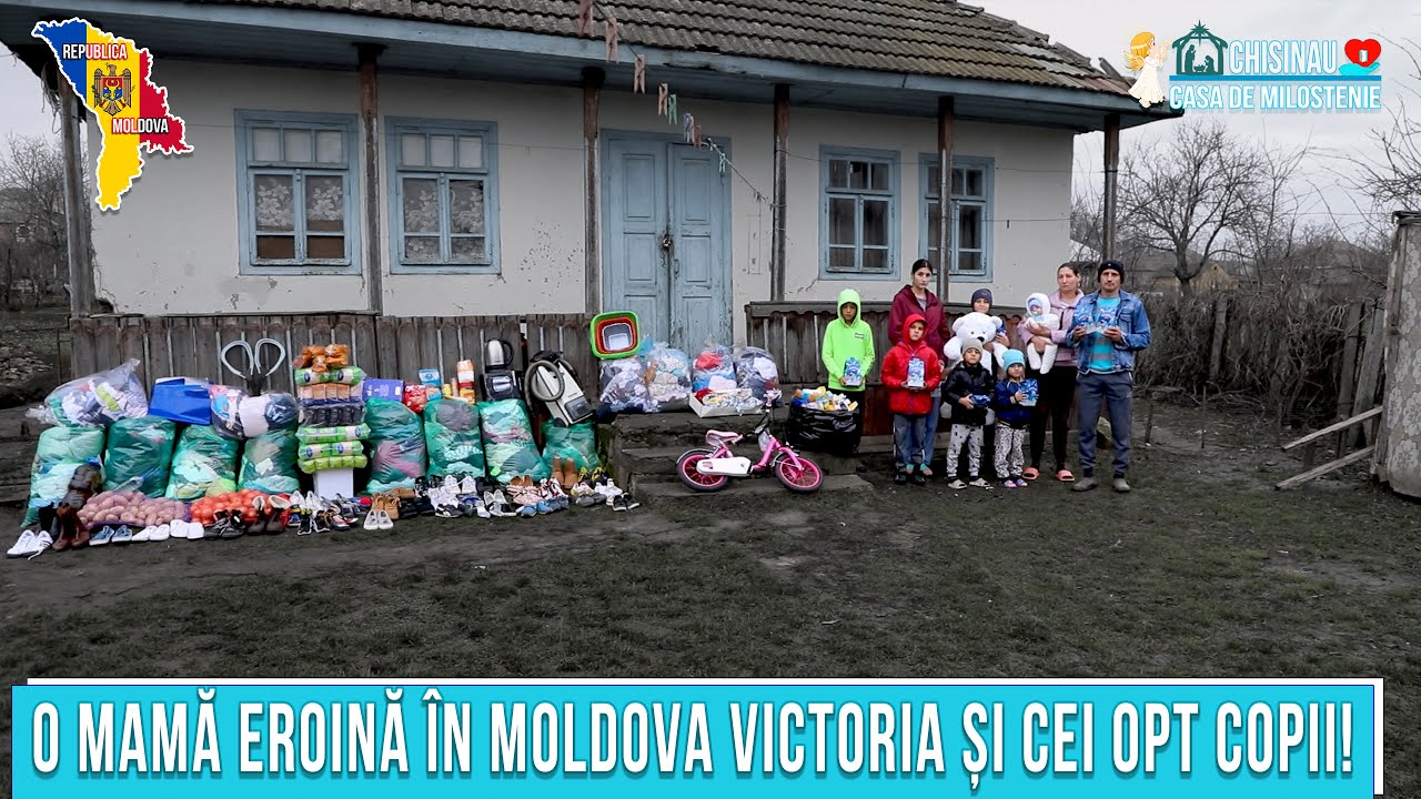 O mamă eroină în Moldova Victoria și cei opt copii !