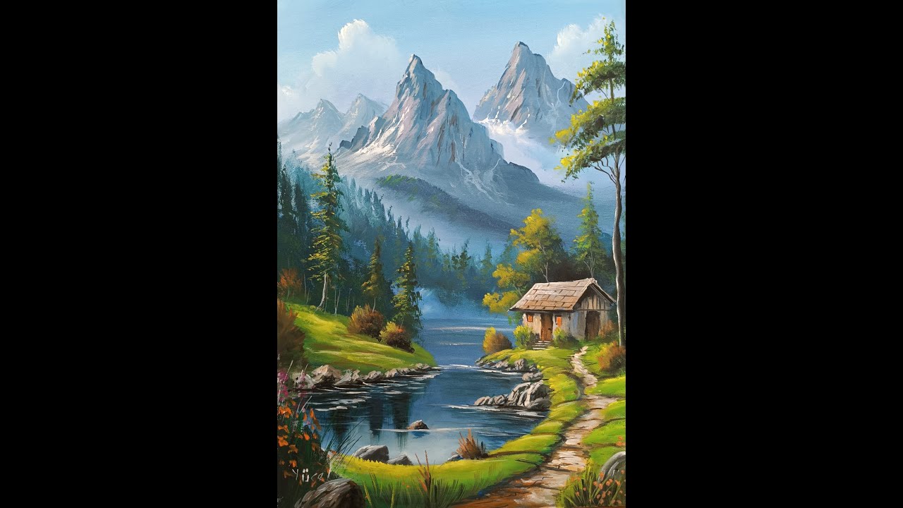 Dağ Manzara Akrilik Boya   Landscape  Painting