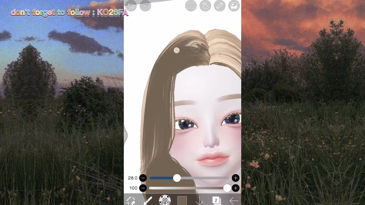 cara mengedit rambut zepeto menggunakan Ibis paint🙆