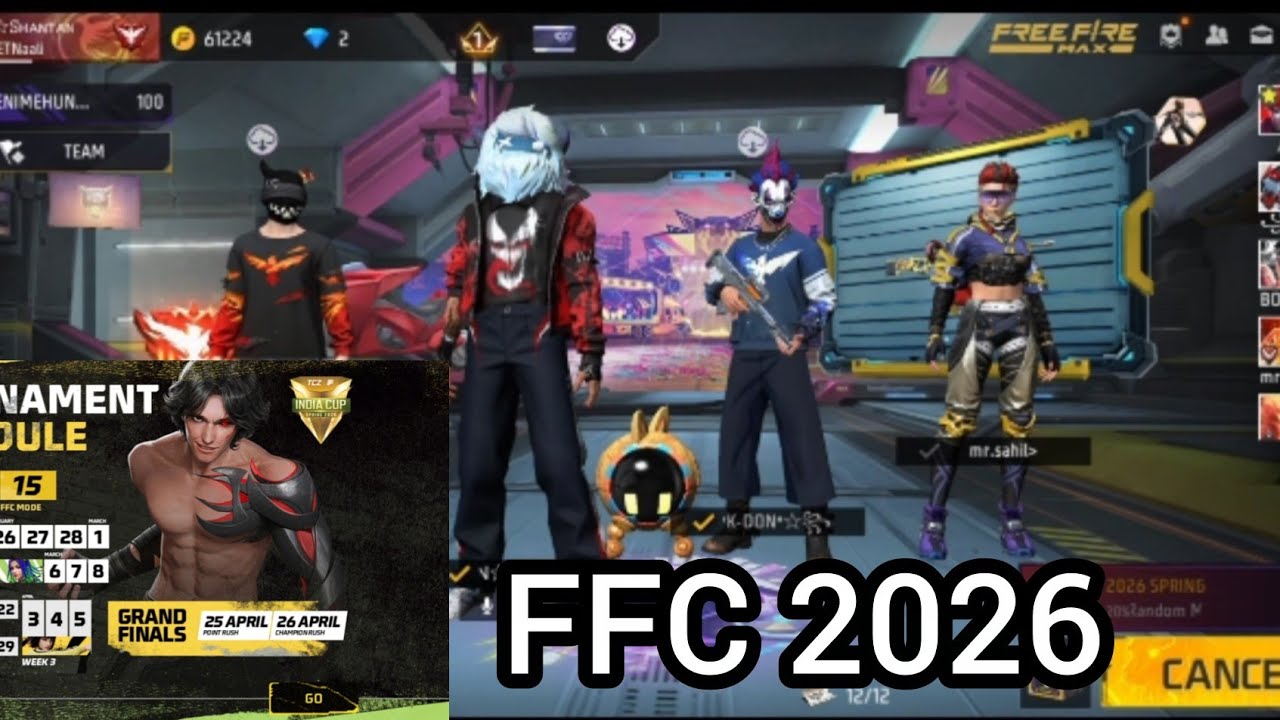 Playing FFC 2026 Tournament.#tournamenthighlights #FFC #freefiregameplay #garenafreefire #esports 