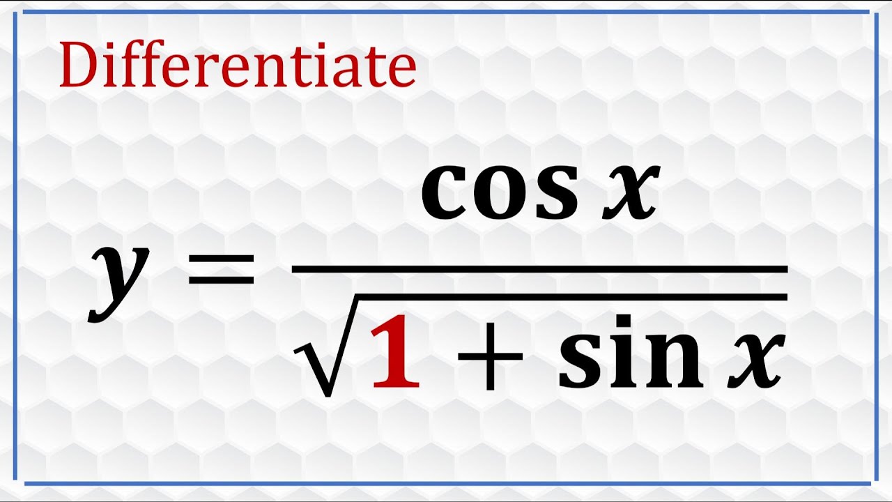 Derivative of a function using the Quotient Rule