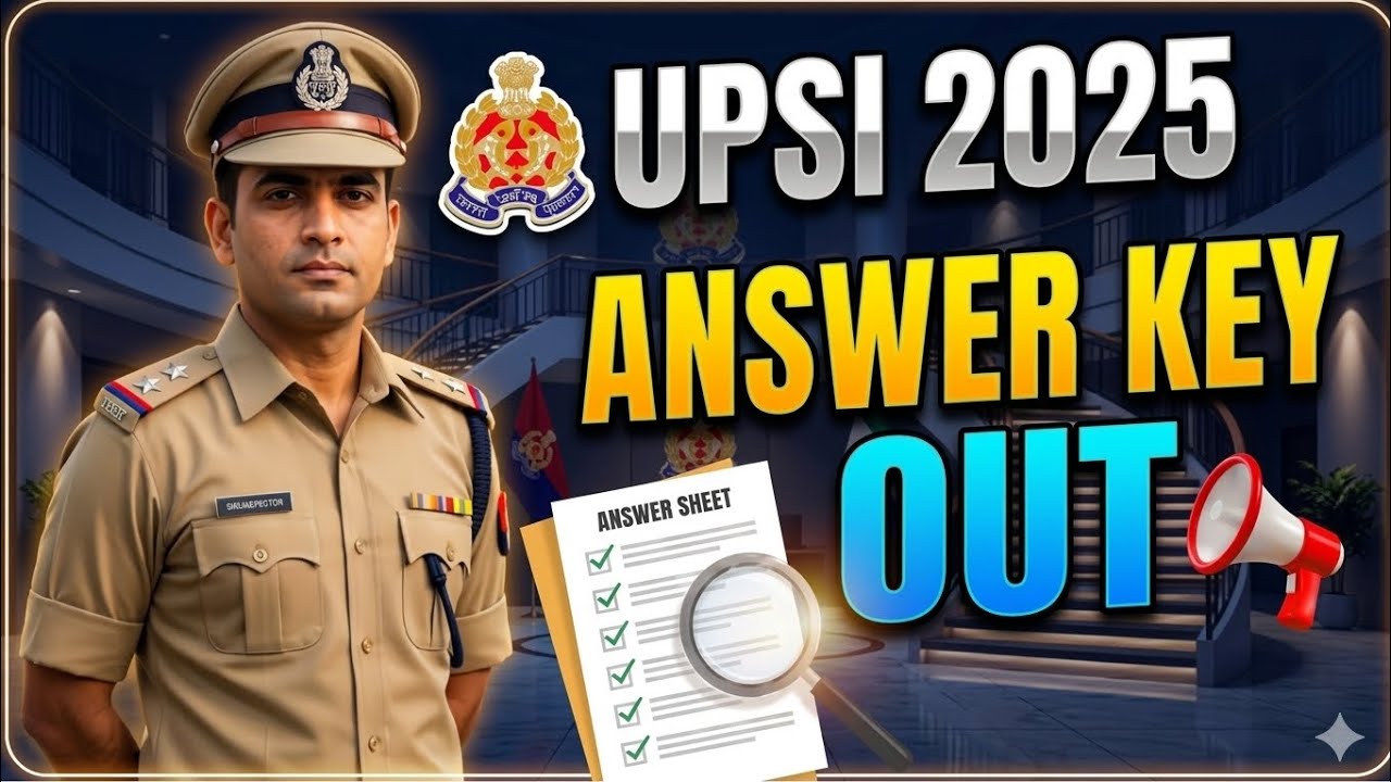 UP SI Answer Key 2026 || UPSI 2025 Official Answer Key Out || up si answer key 2025 kaise dekhe