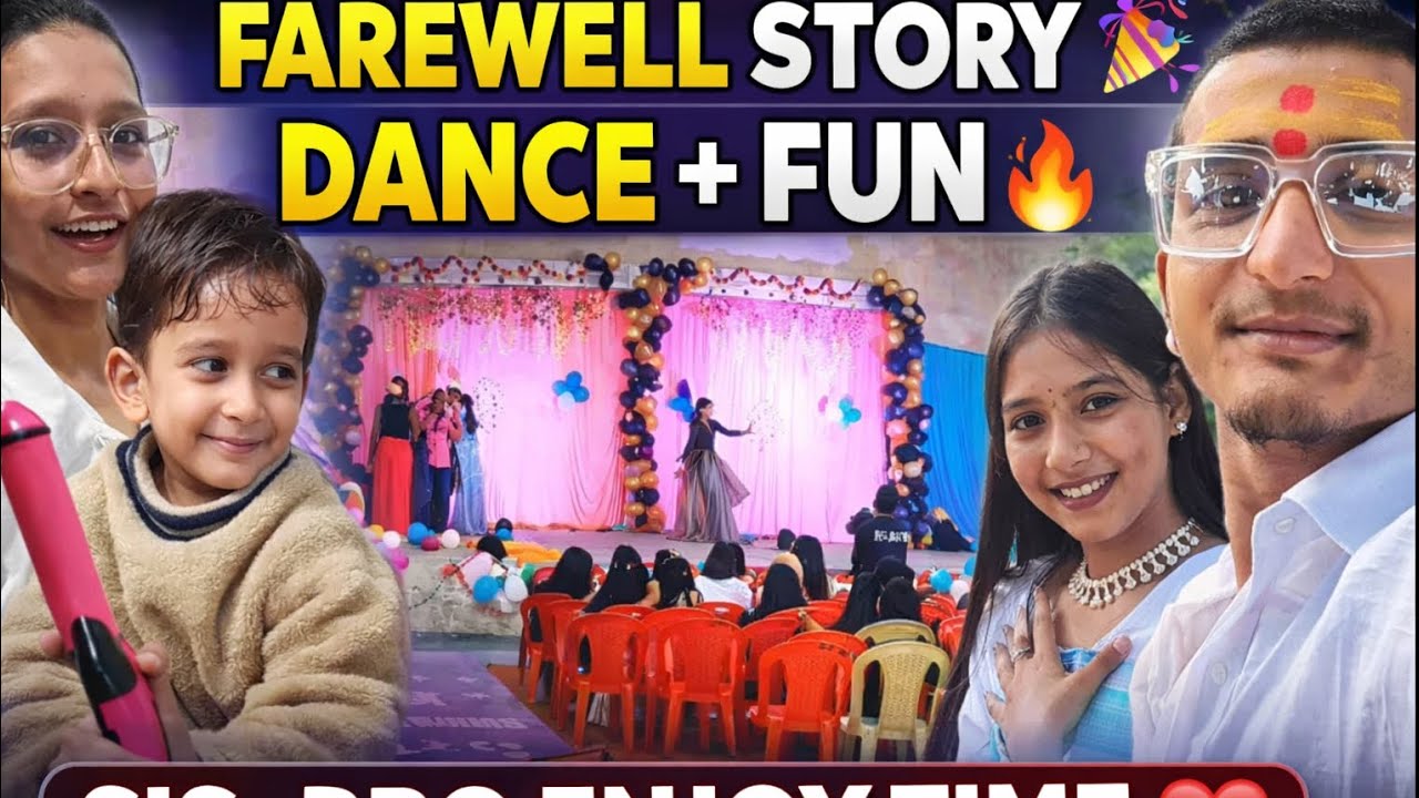 Farewell Dance & Fun Moments ❤️ Sister & Brother Enjoy Time @ganvkavlogger01 #youtube #vlog 
