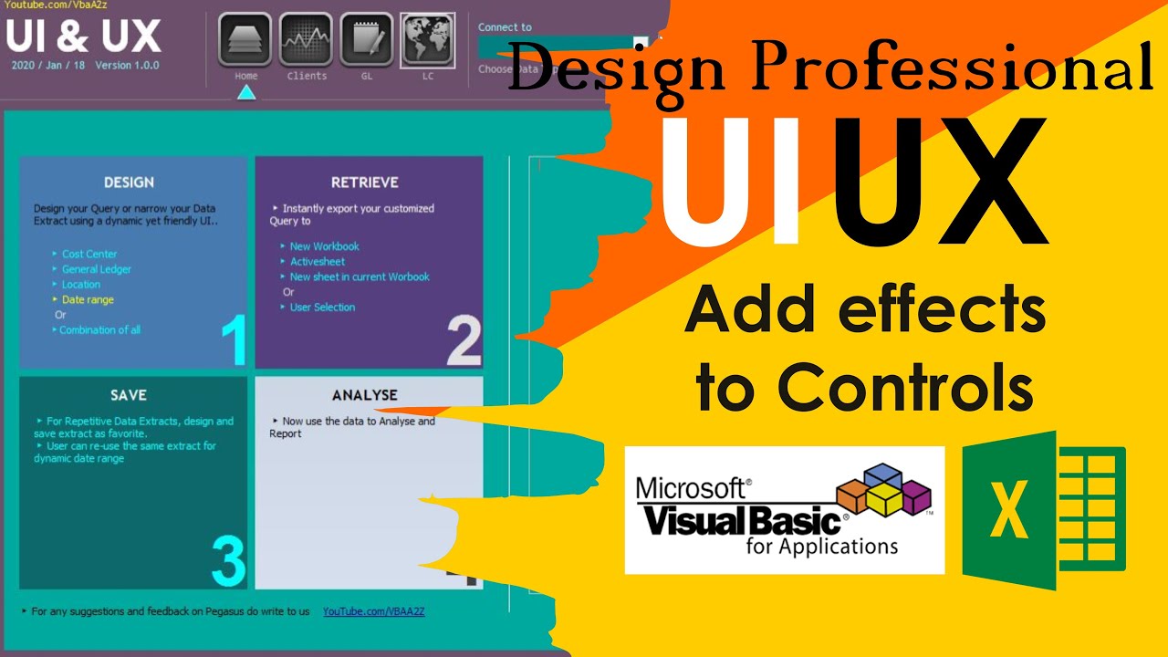 VBA UI UX-2: добавление веб-эффектов в элементы управления Excel UserForm