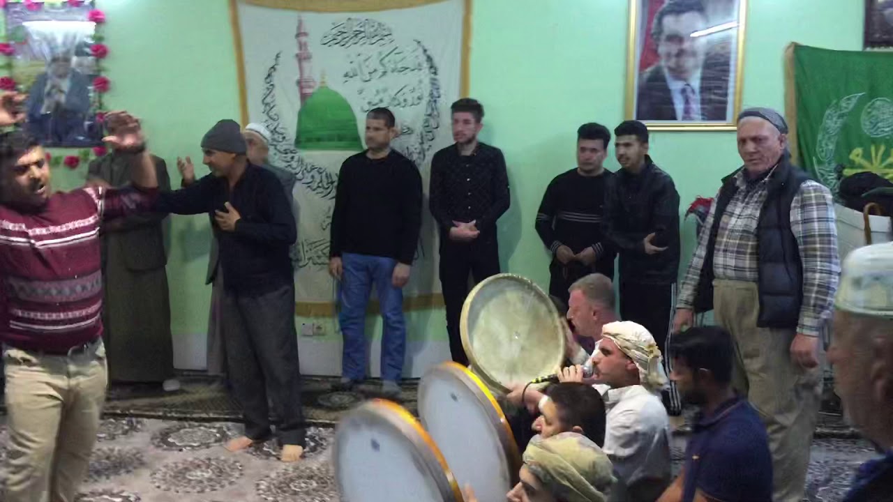 دكو طبل الباز يهل الكسنزان بصوت خليفة رفاعي تكية رئيسية كسنزان امام قاسم