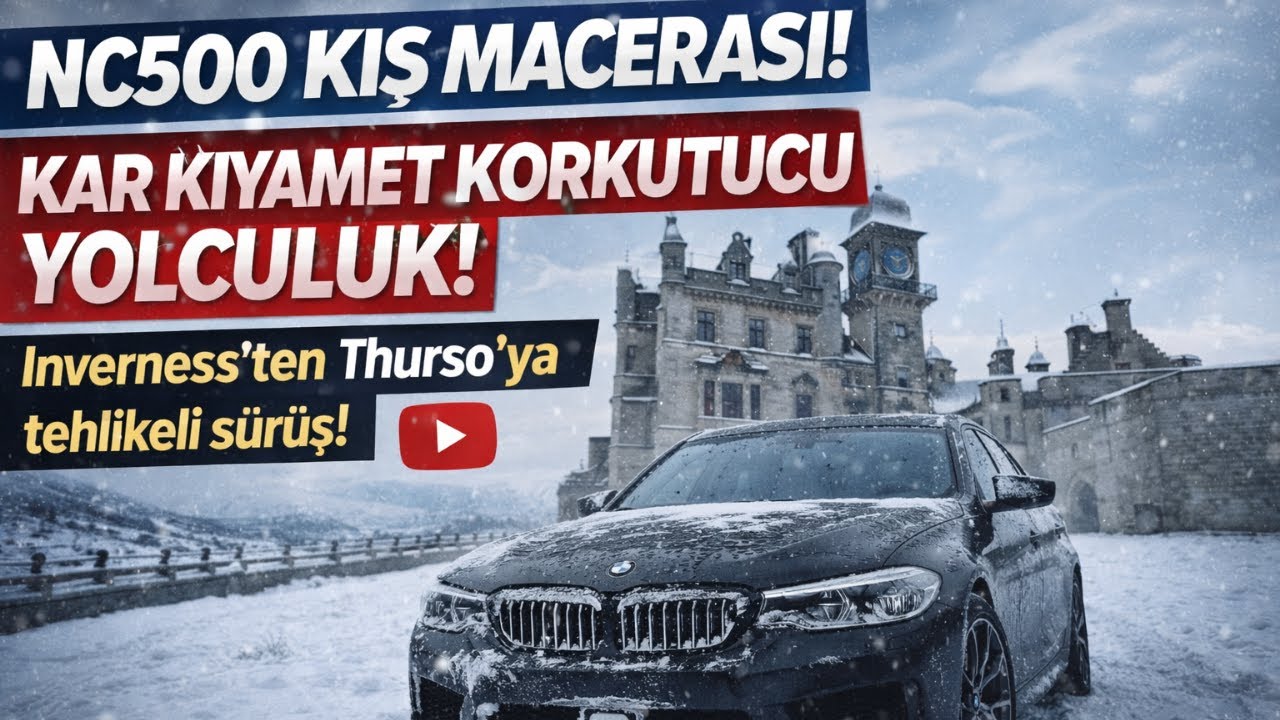 NC500 Kış Macerası! ❄️ Kar Fırtınasında Kuzey İskoçya'ya | TÜRKÇE İLK! - Bölüm 1