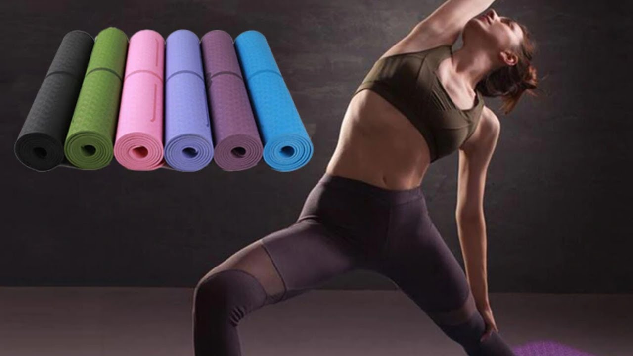 H.A.H. Fusion TPE Material, Non-Slip, Waterproof, Eco-Friendly PositionLines Yoga Mat FREECarry Bag.